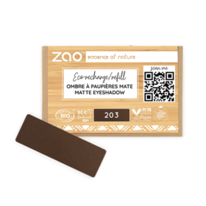 203 Dark Brown Refill Rectangle Eye Shadow, ZAO