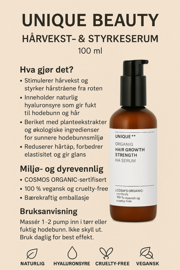 UNIQUE BEAUTY HAIR GROWTH & STRENGHT SERUM 100ml - Image 2